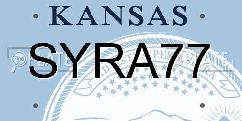 SYRA77 Kansas License Plate