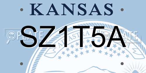 SZ1T5A Kansas License Plate