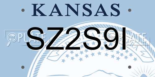 SZ2S9I Kansas License Plate