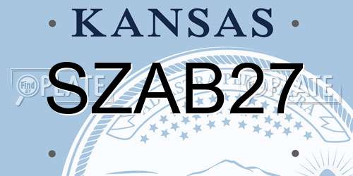 SZAB27 Kansas License Plate