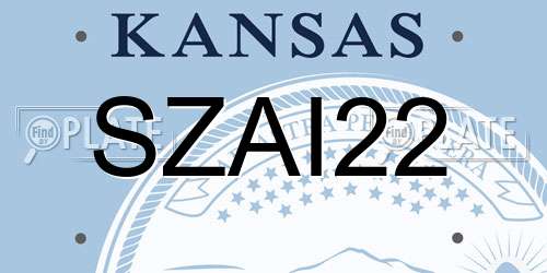SZAI22 Kansas License Plate