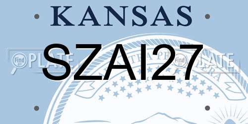 SZAI27 Kansas License Plate