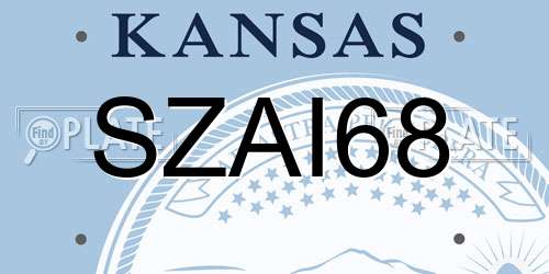 SZAI68 Kansas License Plate