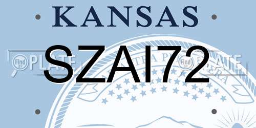 SZAI72 Kansas License Plate