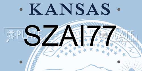 SZAI77 Kansas License Plate