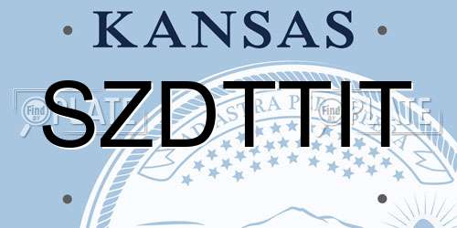 SZDTTIT Kansas License Plate