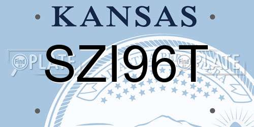 SZI96T Kansas License Plate