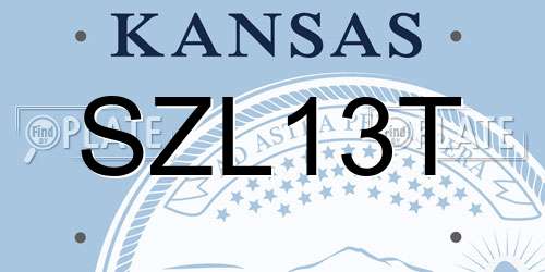 SZL13T Kansas License Plate