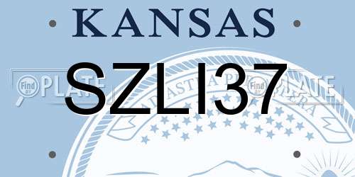 SZLI37 Kansas License Plate