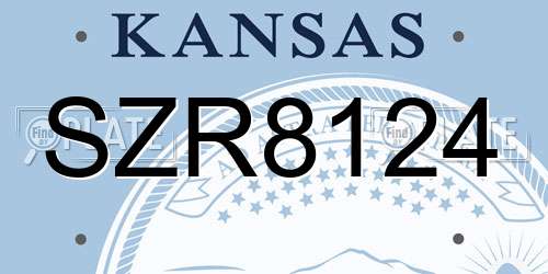 SZR8124 Kansas License Plate