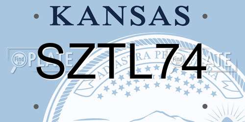 SZTL74 Kansas License Plate
