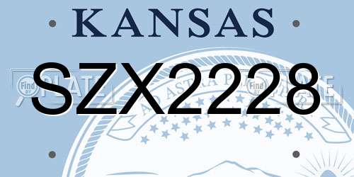 SZX2228 Kansas License Plate