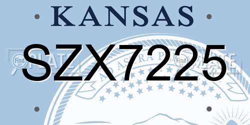 SZX7225 Kansas License Plate