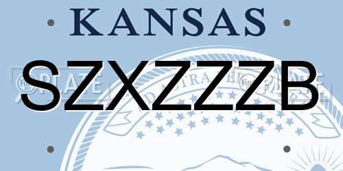SZXZZZB Kansas License Plate