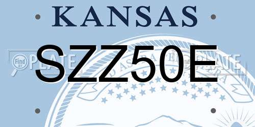 SZZ50E Kansas License Plate