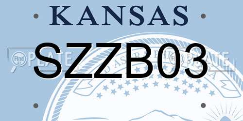 SZZB03 Kansas License Plate