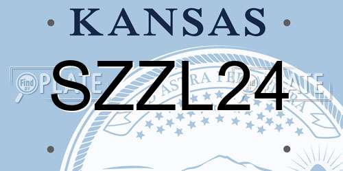 SZZL24 Kansas License Plate