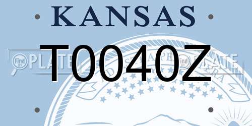 T0040Z Kansas License Plate