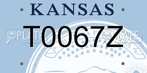 T0067Z Kansas License Plate