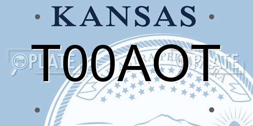 T00AOT Kansas License Plate
