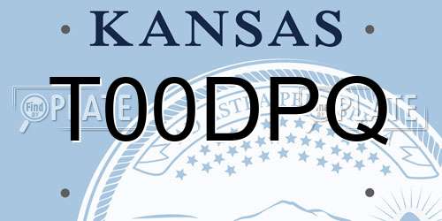T00DPQ Kansas License Plate