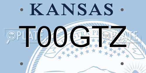 T00GTZ Kansas License Plate