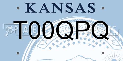 T00QPQ Kansas License Plate