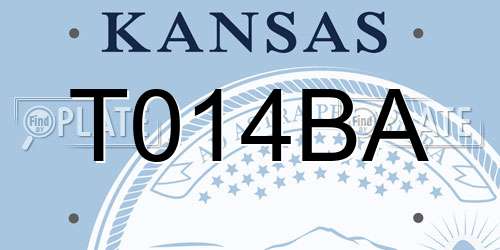 T014BA Kansas License Plate