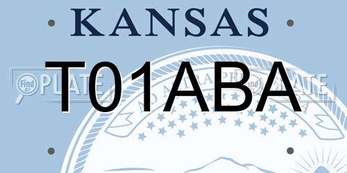 T01ABA Kansas License Plate