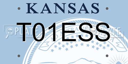 T01ESS Kansas License Plate