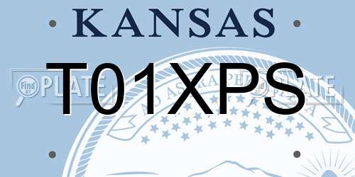 T01XPS Kansas License Plate