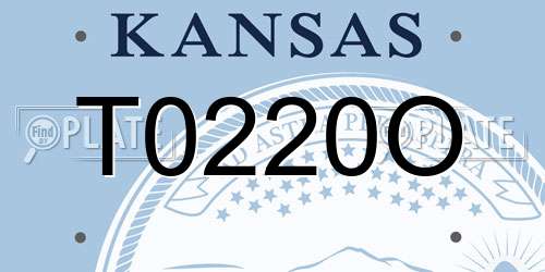 T0220O Kansas License Plate