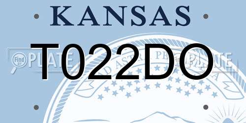 T022DO Kansas License Plate