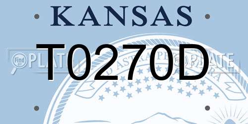 T0270D Kansas License Plate