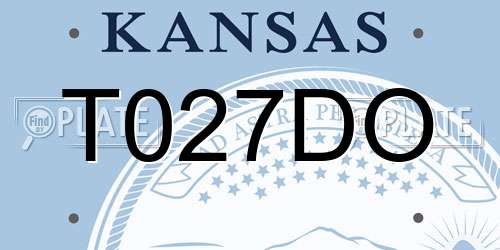 T027DO Kansas License Plate