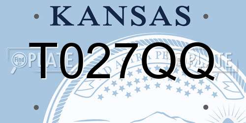 T027QQ Kansas License Plate