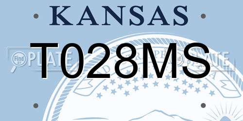 T028MS Kansas License Plate