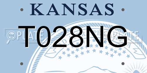 T028NG Kansas License Plate