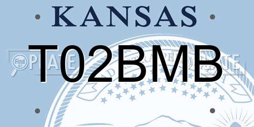T02BMB Kansas License Plate