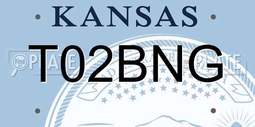 T02BNG Kansas License Plate