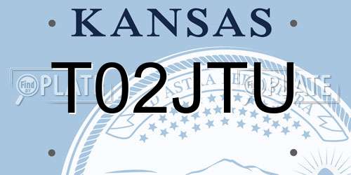 T02JTU Kansas License Plate
