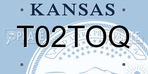 T02TOQ Kansas License Plate