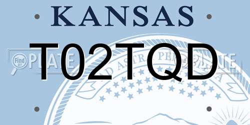 T02TQD Kansas License Plate