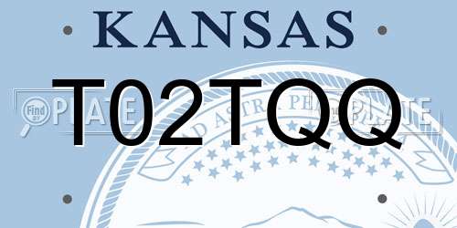 T02TQQ Kansas License Plate