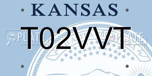 T02VVT Kansas License Plate