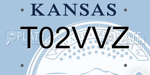 T02VVZ Kansas License Plate