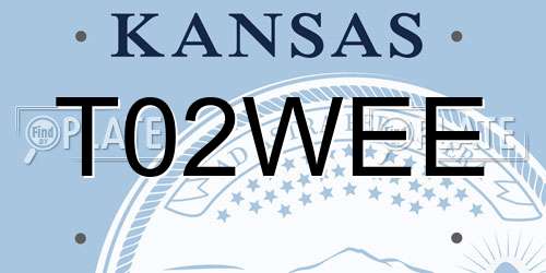 T02WEE Kansas License Plate