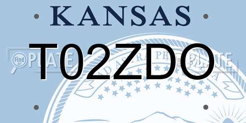 T02ZDO Kansas License Plate