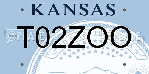 T02ZOO Kansas License Plate