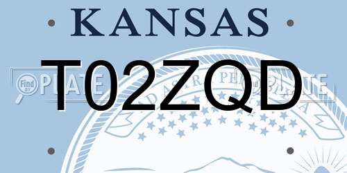 T02ZQD Kansas License Plate